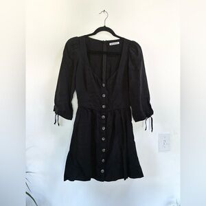 Reformation Black Long Sleeve Dress